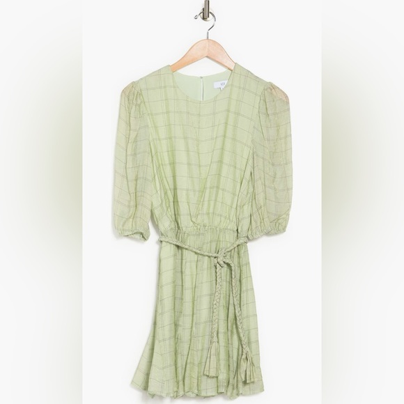 NWT - NSR Felicia Tie Waist Mint Dress Size L - Picture 1 of 7